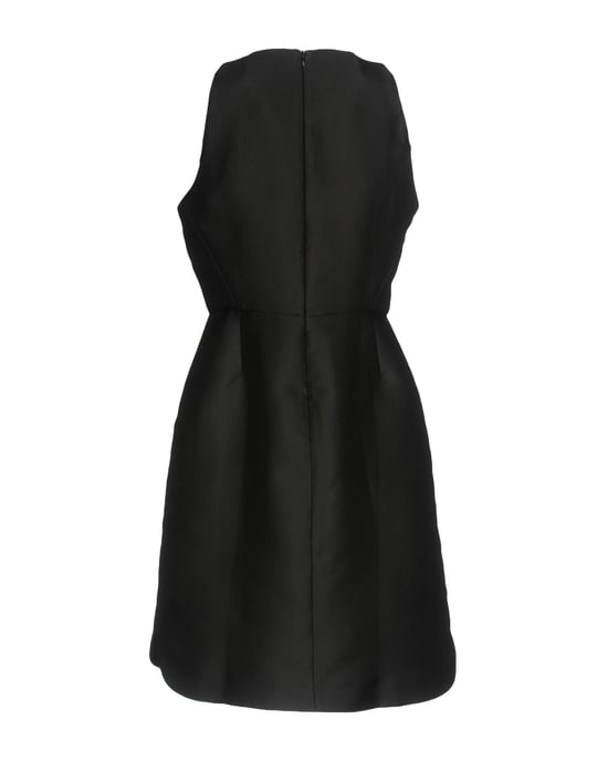 Tara Jarmon Black Satin Embellished Sleeveless Dress