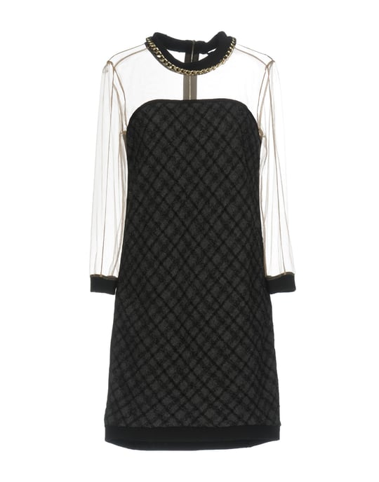 Atos Lombardini Lead Wool Knit Dress With Tulle Sleeves