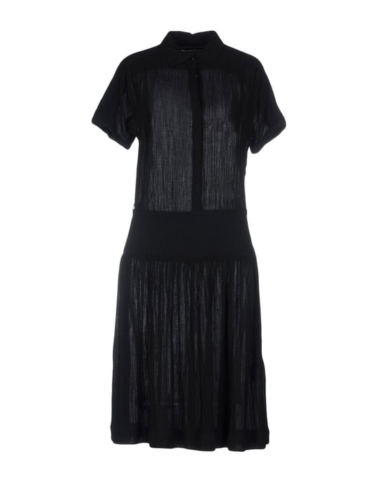 Sessun Black Cotton Short Sleeve Shirt Dress