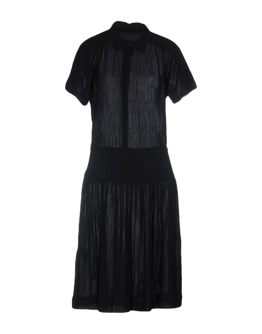 Sessun Black Cotton Short Sleeve Shirt Dress