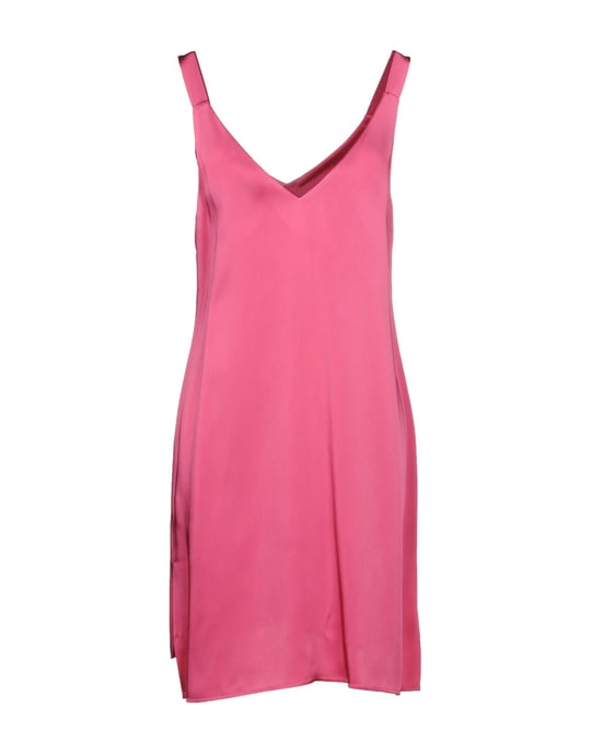 Carla G. Fuchsia Satin Dress