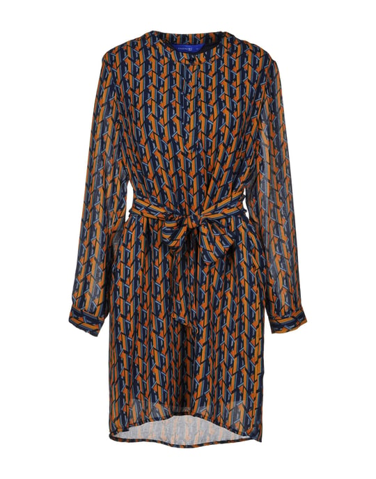 Anonyme Designers Dark Blue Print Crepe Dress