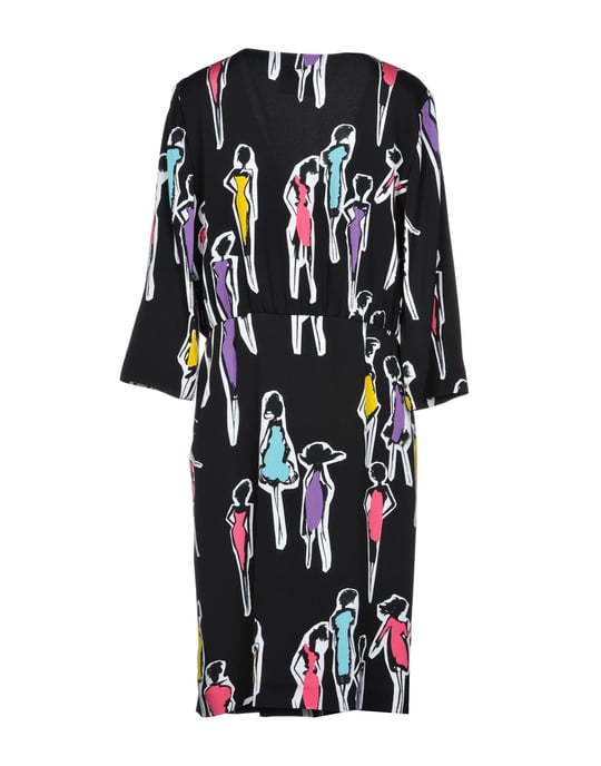 Boutique Moschino Black Print Long Sleeve Dress