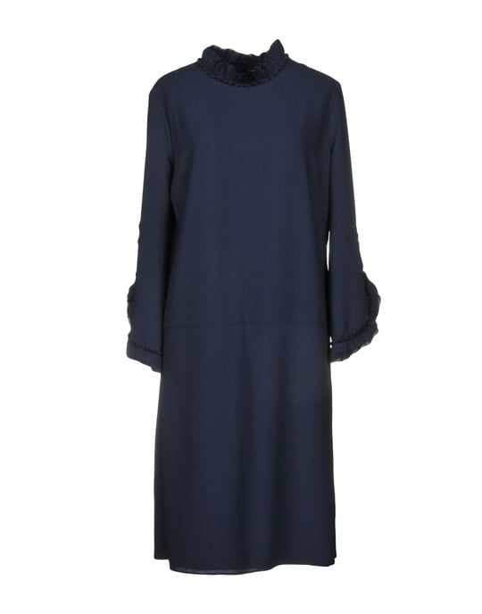 Alessandro Dell'Acqua Dark Blue Long Sleeve Dress