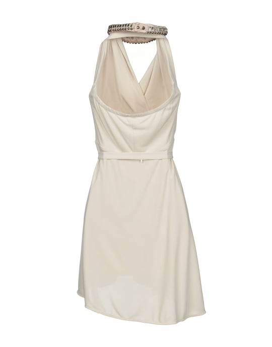 Patrizia Pepe Beige Satin Short Dress