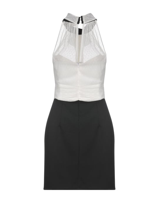 Mangano Monochrome Lace Short Dress