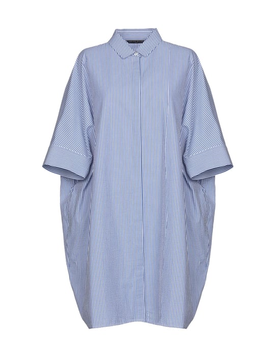 Brian Dales Blue Cotton Shirt Dress