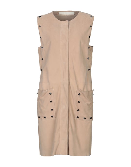 COATS & JACKETS Woman Drome Beige Goat skin