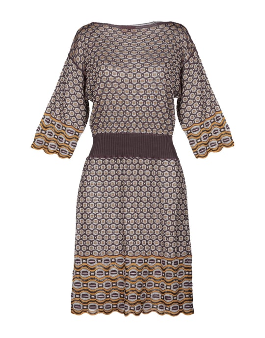 Missoni Purple Knit Dress With Three Quarter Length Sleeves