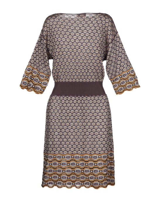Missoni Purple Knit Dress With Three Quarter Length Sleeves