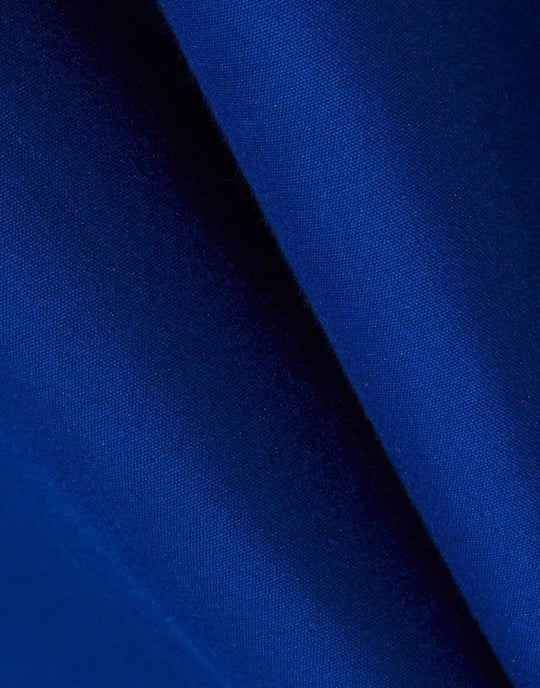 Halston Bright Blue Cotton Full Length Dress