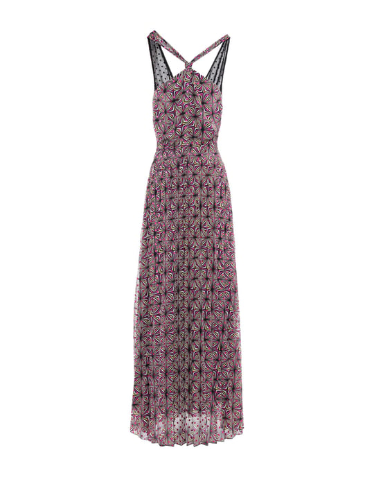 Patrizia Pepe Black Print Full Length Dress