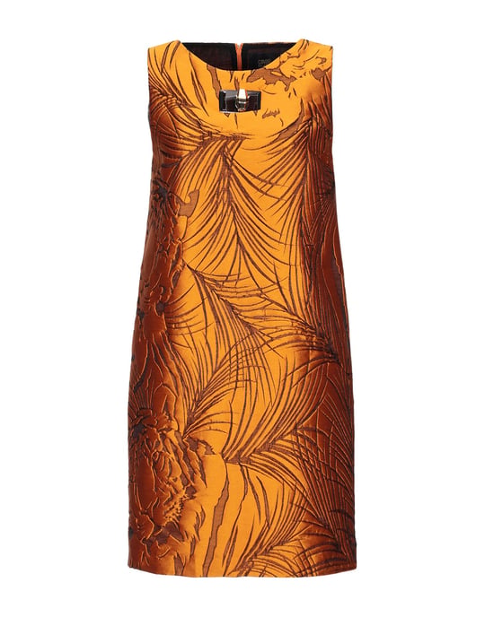 Cavalli Class Brown Short Dress