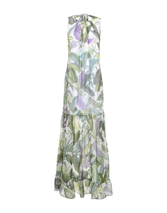 Liu Jo Green Print Full Length Dress