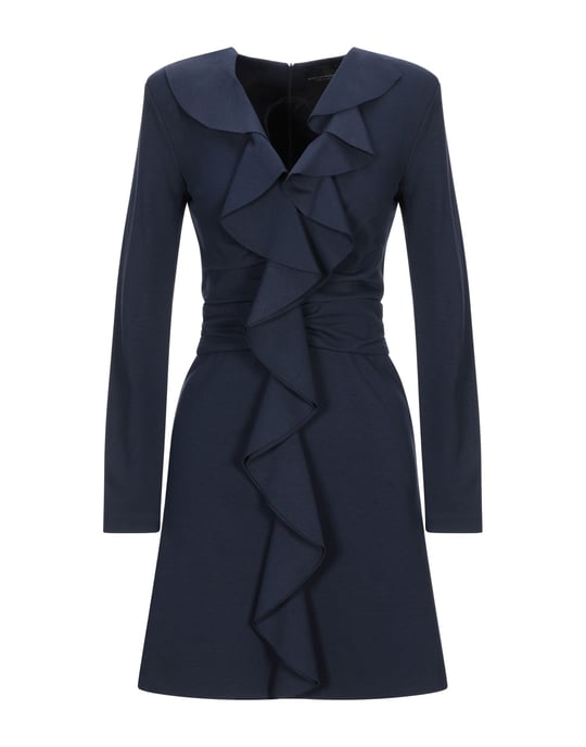 Atos Lombardini Dark Blue Long Sleeve Dress