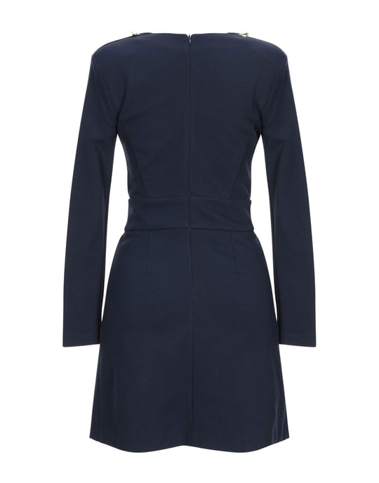 Atos Lombardini Dark Blue Long Sleeve Dress