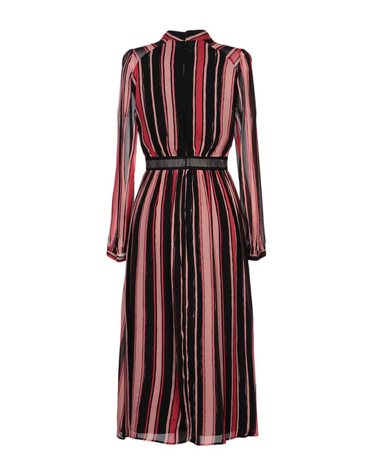 Atos Lombardini Pale Pink Stripe Midi Dress