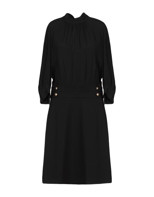Pinko Black Crepe Long Sleeve Dress