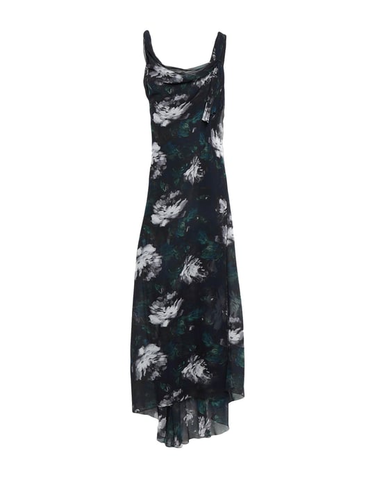 Patrizia Pepe Black Print Crepe Dress