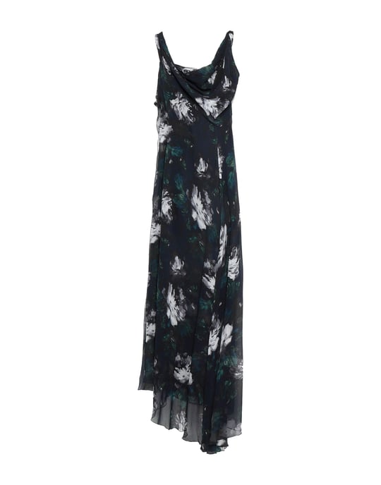 Patrizia Pepe Black Print Crepe Dress