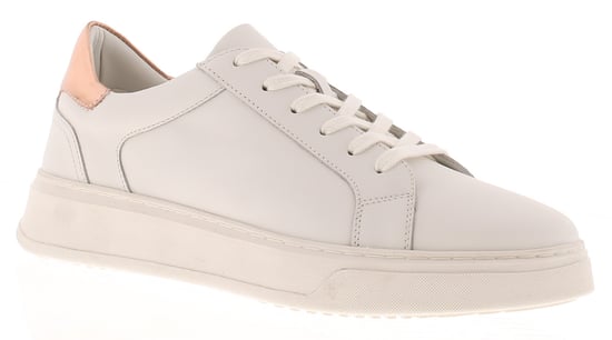 Hush Puppies Womens Trainers Chunky Camille Leather Lace Up white - Image 1
