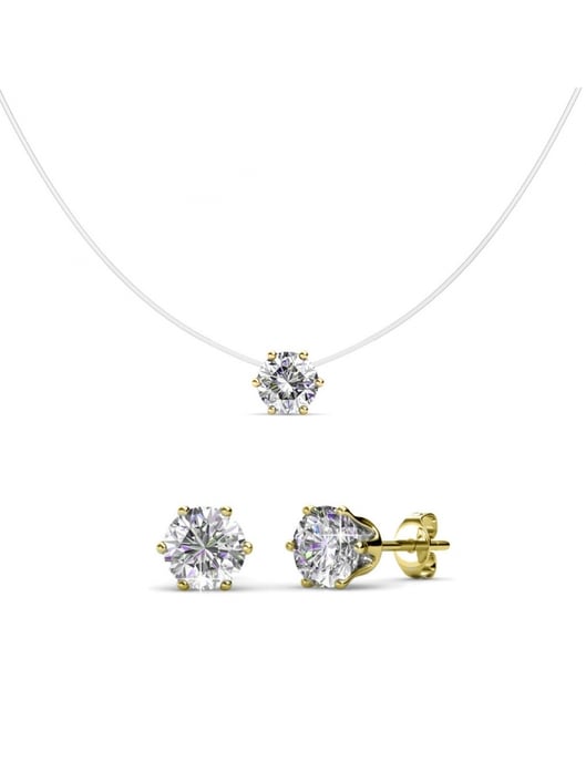 Sjöjungfruuppsättning - guld och kristall - Image 1