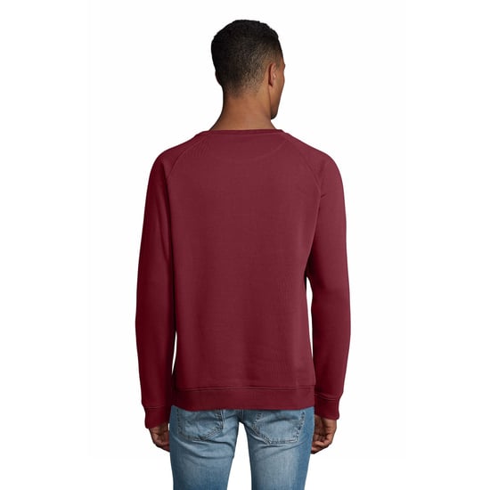 SOLS Unisex Adult Space Organic Raglan Sweatshirt (Bourgondië) - Image 6