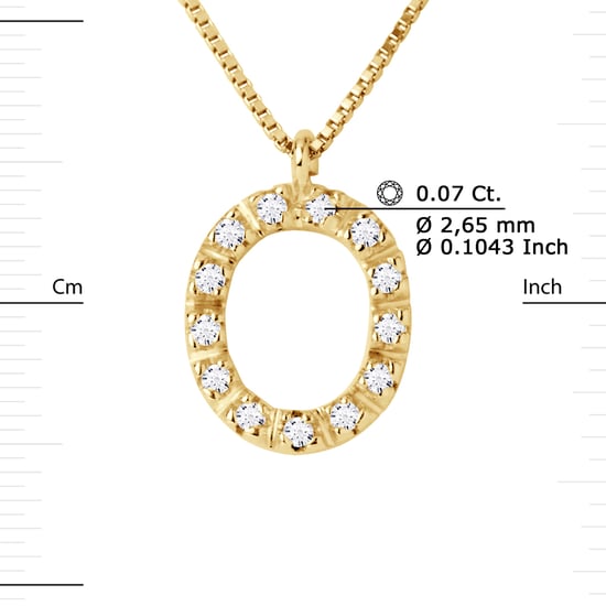 DIADEMA - Necklace with Diamonds - O - Yellow Gold - Chaine Véntienne