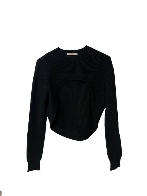 Givenchy Cropped Sweater in Black Cotton - Image 4