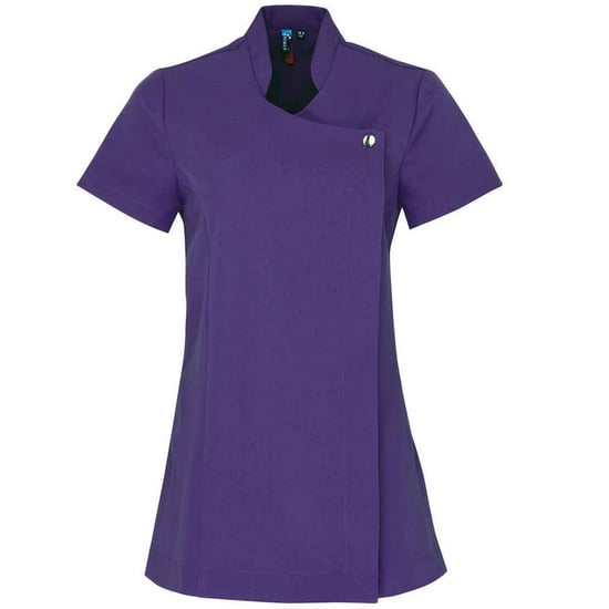 Premier Womens/Ladies Blossom Short Sleeve Tunic (Purple) - Image 1
