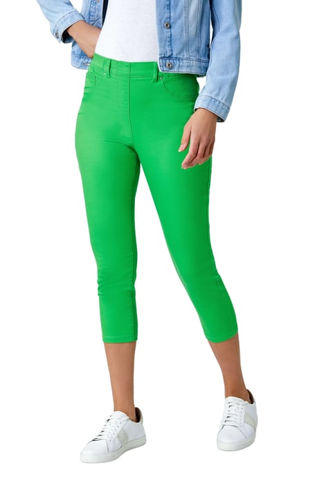 Cropped Stretch Denim Jegging Cotton Capri Jean Leggings