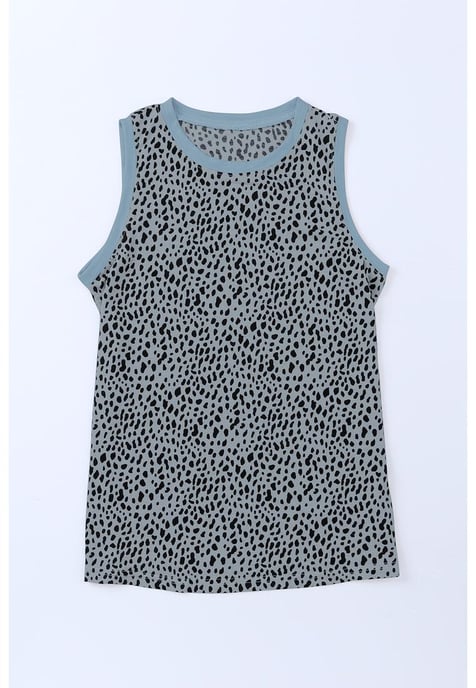 Women's Leopard Print Tank Top in Gray - Image 4
