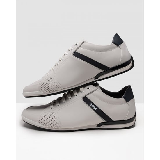 BOSS Green Saturn Leather Lux Low Profile Mens Trainers - Image 4