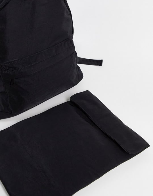 ASOS DESIGN backpack with laptop compartment in black
