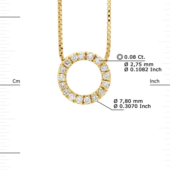 DIADEMA - Necklace with Diamonds - Yellow Gold