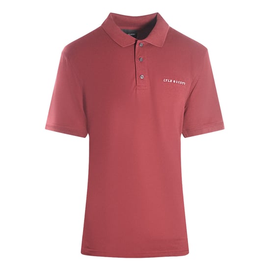 Lyle & Scott Plain Broderad Logo Fletcher Burgundy Polo Shirt - Image 1