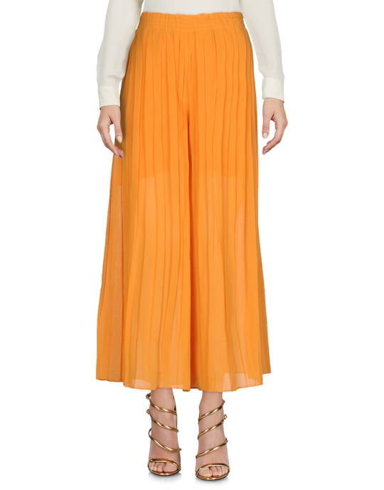 Philosophy Di Alberta Ferretti Orange Cotton Pleated Skirt
