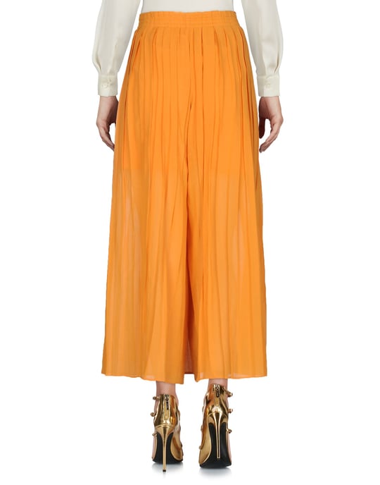 Philosophy Di Alberta Ferretti Orange Cotton Pleated Skirt