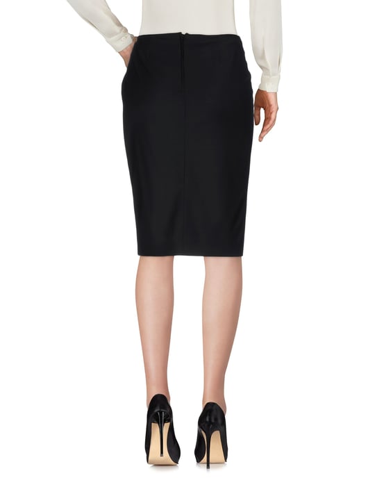 John Richmond Black Virgin Wool Skirt