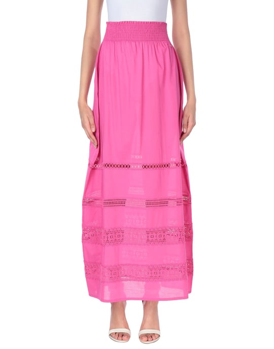 Liu Jo Fuchsia Cotton Full Length Skirt