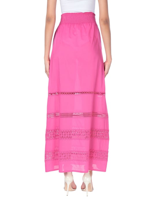 Liu Jo Fuchsia Cotton Full Length Skirt