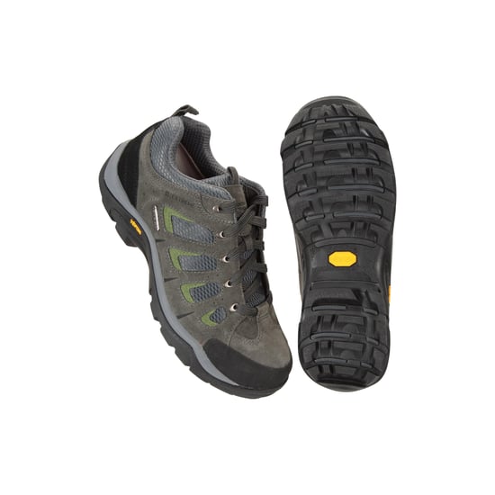 Mountain Warehouse Mens Field Extreme Suede Waterproof Walking Shoes (Stone)