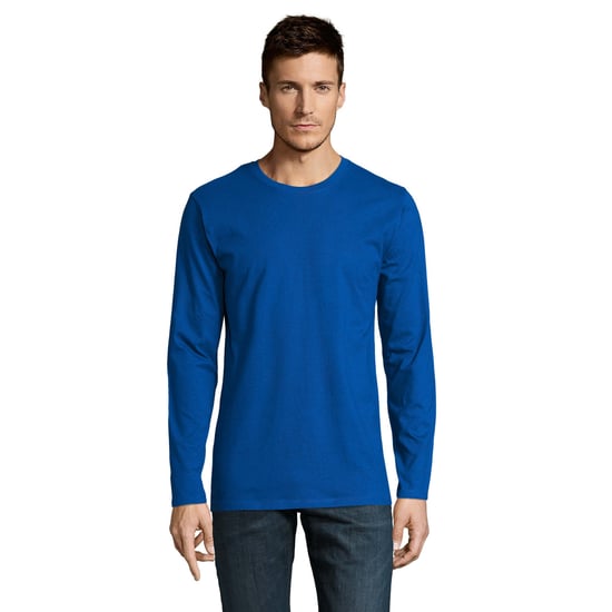SOLS Heren Imperial Katoenen T-shirt met lange mouwen (Koningsblauw) - Image 1