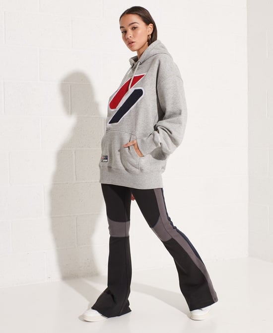 Superdry Code Logo Chenille Oversized Hoodie - Image 1