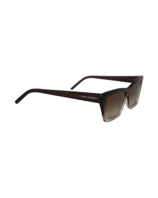 Saint Laurent Cat Eye Sunglasses in Brown Acetate - Image 2
