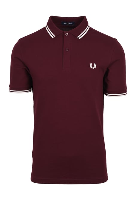 Fred Perry Twin Tipped Polo Shirt Oxblood - Image 1