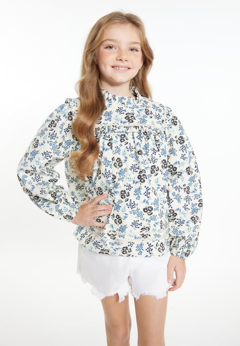 Dreimaster Blouse meisjes (kinderen) marinebloem - Image 3