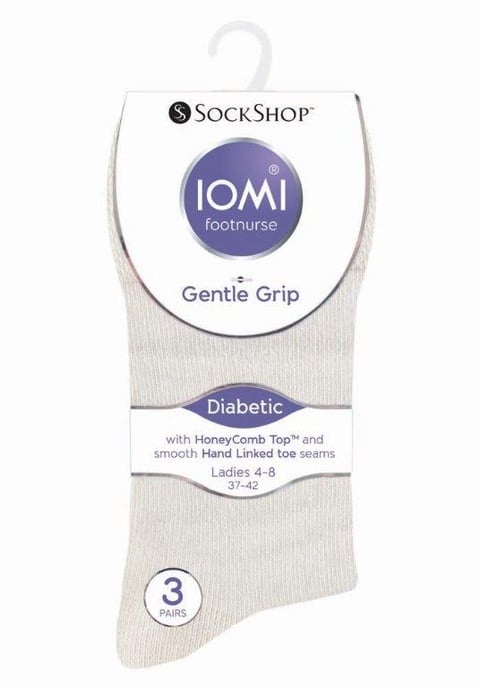 IOMI - 6 stuks sokken zonder elastiek diabetische sokken voor dames - Room - Image 2