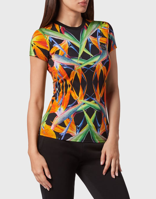 T-shirt med rund halsringning - Image 1
