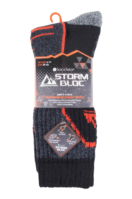 4 Pack Mens Cushion Lightweight Hiking Boot Socks for Warm Weather - Image 2